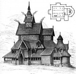 Церковь в Боргунде (Норвегия), XII век.