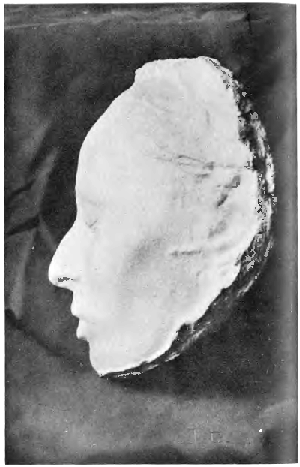 Fig. 3.—A mould taken from a life-mask found in the
Pyramid of Teta by Mr. Quibell