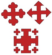 В геральдике известны многочисленные формы крестов