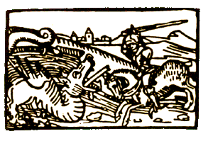 Рыцарь, побеждающий дракона. 15 век.