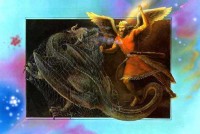 Вавилонские жрецы писали, что, прежде чем свет отделился от тьмы, бог Мардук умертвил свою ненавидящую всякий порядок родительницу, дракона Тиамат. Изловив скрывавшуюся от него Тиамат в глубинах бездны, рассек Мардук ее тело пополам.