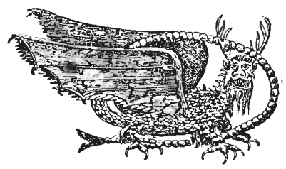 Fig. 3.—Wm. Dennis's Drawing of the "Flying Dragon"
Depicted on the Rocks at Piasa, Illinois.