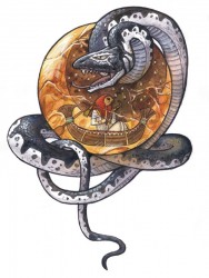 Змей Апоп. Рисунок Марии Кейман
