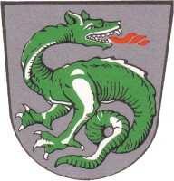 Lindworm  на гербе г. Wurmannsquick, Германия