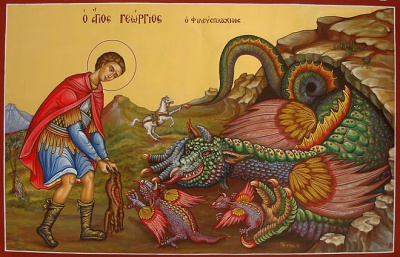 Современная икона Св.Георгия Победоносца